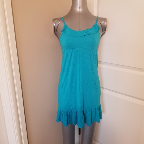 Ardene Blue Tunic Top/Dress with adjustable straps - Picture 1 of 4